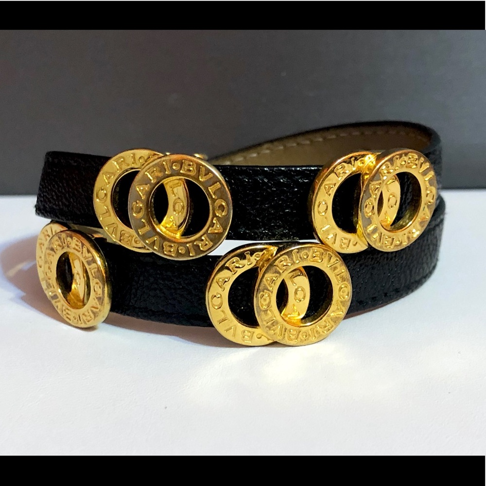Bulgiar Bvlgari Leather Double Coiled Bracelet - Picture 6 of 8